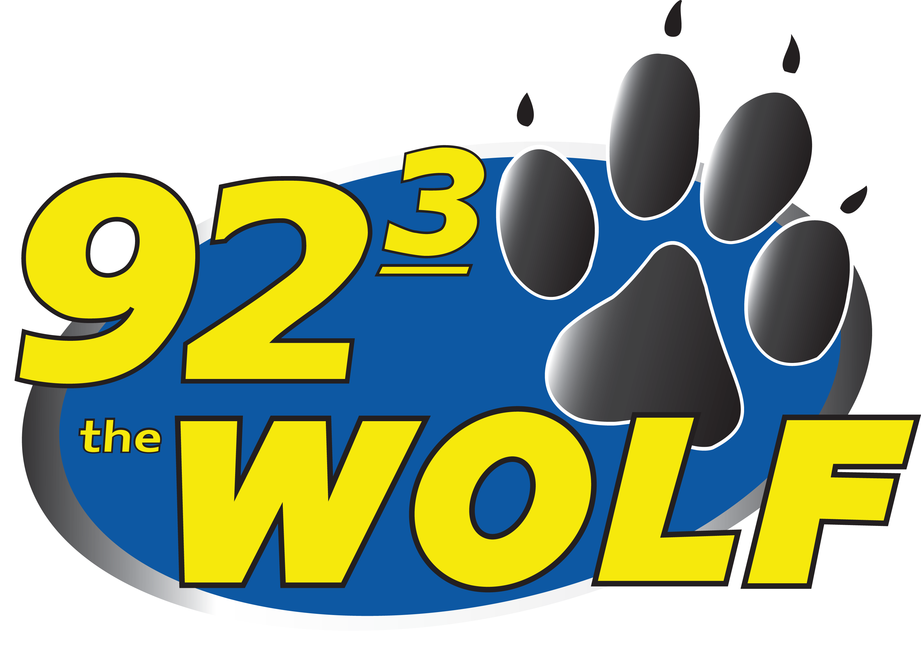 92.3 The Wolf Logo